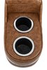 Deluxe Custom Console with Stainless Cup Holders & Molding for 1964-1973 Ford Mustang [Ginger Corinthian Grain Vinyl] - image 4