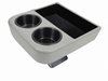 Standard Custom Shorty Floor Console with Cup Holders and Storage Tray [Oxford White, Sierra Grain Vinyl]