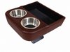 Deluxe Custom Shorty Floor Console with Stainless Steel Cup Holders and Storage Tray [Bronze, Madrid Grain Vinyl]