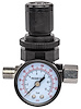 Locking Air Pressure Regulator Inline 1/4 in. with Gauge