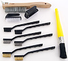 10-Piece Brush Set Includes: (2) Each Nylon, Brass & Steel Brushes - image 1