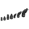 Impact Socket Adapter and U-Joint Socket Set, 1/4 in., 3/8 in. & 1/2 in. Drives [7-Piece, Black] - image 1