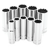 Deep Well Socket Set, 3/8 in. Drive [SAE 10-Piece, 12-Point] - image 1