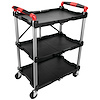 3-Shelf Collapsible Rolling Tool Cart