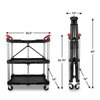 3-Shelf Collapsible Rolling Tool Cart - image 4