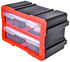 2-Drawer Interlocking Storage Bin