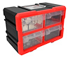 4-Drawer Interlocking Storage Bin
