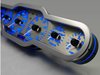 Universal 3D 6-Gauge Analog Panel Royal Blue w/White Needles - image 2