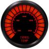 LED Analog Bar graph Transmission Temperature Gauge with Black Bezel [Red] - image 1