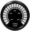 LED Analog Bar graph Transmission Temperature Gauge with Black Bezel [White] - image 1