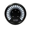 LED Analog Bar graph Water Temperature Gauge with Black Bezel [White] - image 1