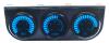 LED Bar Graph 3-Gauge Oil/Water/Volt Combo with Black Bezel [Blue] - image 1
