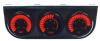 LED Bar Graph 3-Gauge Oil/Water/Volt Combo with Black Bezel [Red] - image 1