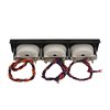 LED Bar Graph 3-Gauge Oil/Water/Volt Combo with Black Bezel [Red] - image 2