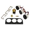 LED Bar Graph 3-Gauge Oil/Water/Volt Combo with Black Bezel [Red] - image 3
