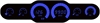 LED 6-Gauge Universal Analog Bar Graph Panel [Blue] - image 1
