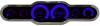 LED 6-Gauge Universal Analog Bar Graph Panel with Chrome Bezel [Blue] - image 1
