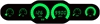 LED 6-Gauge Universal Analog Bar Graph Panel [Green] - image 1