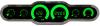LED 6-Gauge Universal Analog Bar Graph Panel with Chrome Bezel [Green] - image 1
