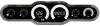 LED 6-Gauge Universal Analog Bar Graph Panel with Chrome Bezel [White] - image 1