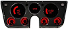 Red LED Digital Bargragh Gauge Panel 1967-1972 GM C/K Pickup Trucks