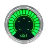 LED Analog Bar graph Voltmeter Gauge  [Green, 2 1/16, Chrome] - image 1