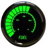 LED Analog Bar graph Fuel Level Gauge with Chrome Bezel [Green] - image 1