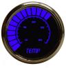 LED Analog Bar graph Water Temperature Gauge with Chrome Bezel [Blue] - image 1