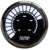 LED Analog Bar graph Water Temperature Gauge with Chrome Bezel [White] - image 1