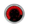 LED Analog Bar graph Oil Pressure Gauge with Chrome Bezel [Red] - image 1