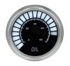 LED Analog Bar graph Oil Pressure Gauge with Chrome Bezel [White] - image 1