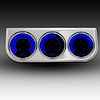 BS9333B 3-Gauge Bargraph Panel, Blue - image 1