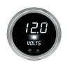 LED Digital Voltmeter Gauge with Warning System [White, 2 5/8 in., Chrome] - image 1