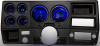 DP6004B LED Digital Replacement Gauge Panel 1973-1987 Chevy Truck [Blue] - image 1