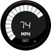 3-3/8" LED Bar Graph Memory Speedometer / Tachometer Combo Gauge Arctic White - image 1