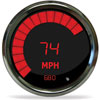 3-3/8" LED Bar Graph Memory Speedometer / Tachometer Combo Gauge Torch Red - image 1