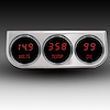 MS9333R 3-Gauge Digital Panel, Red - image 1