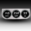 MS9333W 3-Gauge Digital Panel, White - image 1