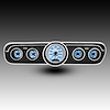 WL7001B Analog Gauge Panel, 1965-1966 Ford Mustang, Blue - image 1