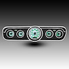 WL7001G-S9020 Analog Gauge Panel, 1965-1966 Ford Mustang, With GPS SendIng Unit, Green - image 1