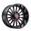 9110-2185BTR 9110 Summit Wheel [Size: 20" x 10"] Gloss Black Milled Prism Red Finish - image 1
