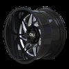 9112-2936BM 9112 Gemini Wheel [Size: 20" x 9"] Gloss Black Milled Finish - image 2