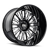 9116-2183BM 9116 Vertex Wheel [Size: 20" x 10"] Gloss Black Milled Finish - image 1