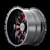 9110-22273BTR 9110 Summit Wheel [Size: 22" x 12"] Gloss Black Milled Prism Red Finish - image 2
