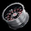 9110-22273BTR 9110 Summit Wheel [Size: 22" x 12"] Gloss Black Milled Prism Red Finish - image 3