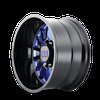 9110-22278BTB 9110 Summit Wheel [Size: 22" x 12"] Gloss Black Milled Prism Blue Finish - image 2