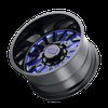 9110-22278BTB 9110 Summit Wheel [Size: 22" x 12"] Gloss Black Milled Prism Blue Finish - image 3