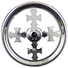 16" Billet Front Wheels Iron Cross - image 1