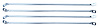 0848-323 Bedside Brace Set 1958-1966 GM Fleetside Pickup Truck - Chrome-Plated Finish - image 1