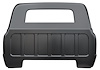 0849-117 Cab Back Panel With Small Back Glass Opening, 67 - image 1